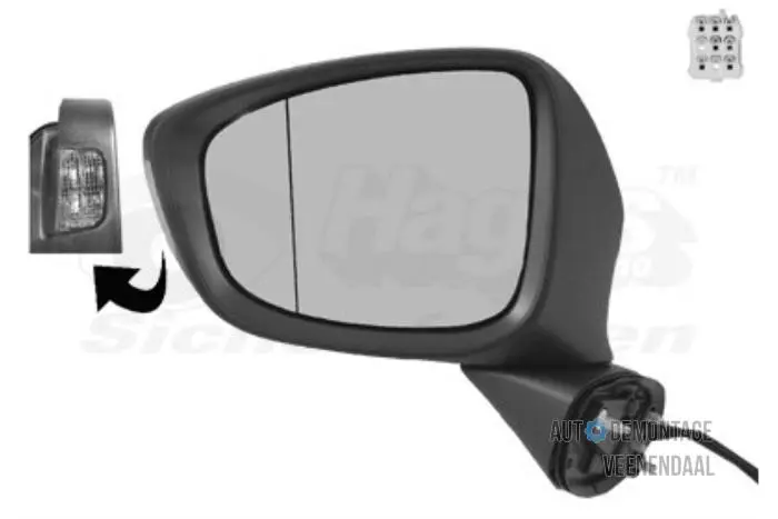 Wing mirror, left Mazda CX-5