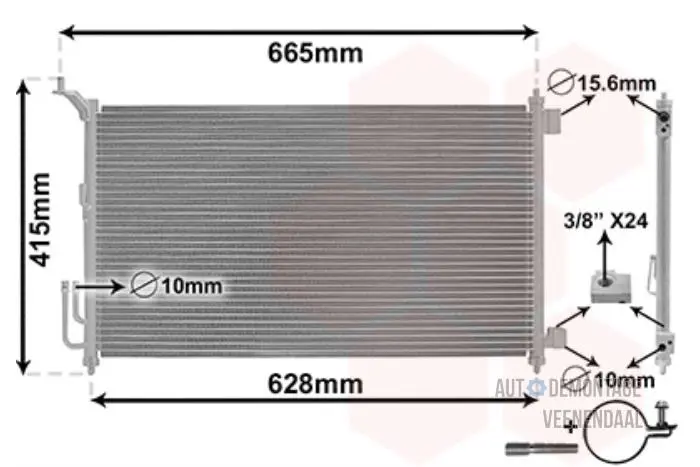 Air conditioning condenser Nissan Note